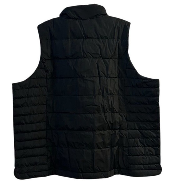 Lands' End Women's 2X Black Puffer Vest Lightweight Packable Snap Side Pockets - Picture 4 of 9